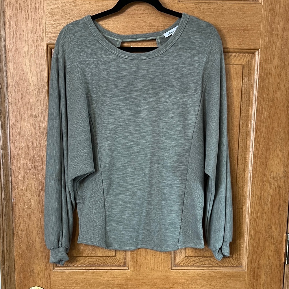 White Birch Olive Long Sleeve Top
